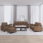 Set di Divani 4 pz con Cuscini Marrone in Tessuto Set di Divani 4 pz con Cuscini Marrone in Tessuto
