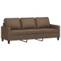 Set di Divani 4 pz con Cuscini Marrone in Tessuto Set di Divani 4 pz con Cuscini Marrone in Tessuto