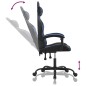 Sedia da Gaming Girevole Nero e Blu in Similpelle Sedia da Gaming Girevole Nero e Blu in Similpelle
