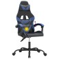 Sedia da Gaming Girevole Nero e Blu in Similpelle Sedia da Gaming Girevole Nero e Blu in Similpelle