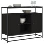 Credenza Nera 100x35x80 cm in Legno Multistrato Credenza Nera 100x35x80 cm in Legno Multistrato