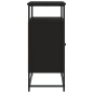Credenza Nera 100x35x80 cm in Legno Multistrato Credenza Nera 100x35x80 cm in Legno Multistrato