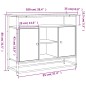 Credenza Nera 100x35x80 cm in Legno Multistrato Credenza Nera 100x35x80 cm in Legno Multistrato