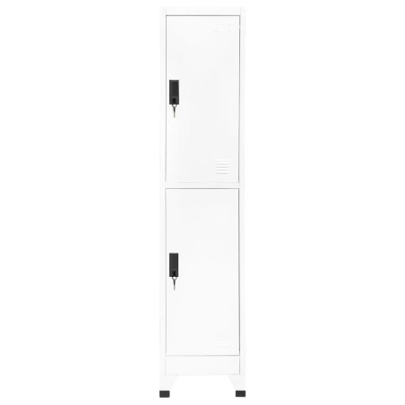 vidaXL Armadietto con Serratura Bianco 38x45x180 cm in Acciaio