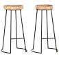 vidaXL Sgabelli da Bar 2 pz in Legno Massello di Acacia vidaXL Sgabelli da Bar 2 pz in Legno Massello di Acacia
