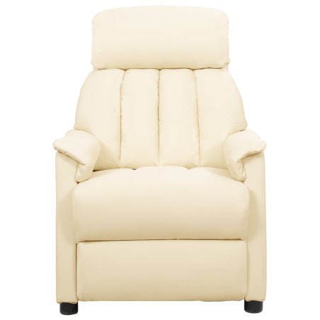 Poltrona Massaggiante Crema in Similpelle