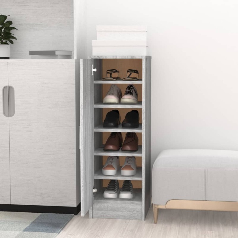 Scarpiera Grigio Sonoma 32x35x92 cm in Legno Multistrato Scarpiera Grigio Sonoma 32x35x92 cm in Legno Multistrato
