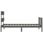 Giroletto con Testiera Grigio Small Single Legno Massello Giroletto con Testiera Grigio Small Single Legno Massello