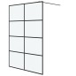 vidaXL Parete Doccia Walk in Nera 140x195 cm Vetro Smerigliato ESG vidaXL Parete Doccia Walk in Nera 140x195 cm Vetro Smerigliato ESG