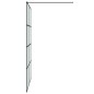 vidaXL Parete Doccia Walk in Nera 140x195 cm Vetro Smerigliato ESG vidaXL Parete Doccia Walk in Nera 140x195 cm Vetro Smerigliato ESG
