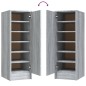 Scarpiera Grigio Sonoma 32x35x92 cm in Legno Multistrato Scarpiera Grigio Sonoma 32x35x92 cm in Legno Multistrato