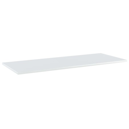 Ripiani per Libreria 4pz Bianco Lucido 100x40x1,5cm Multistrato
