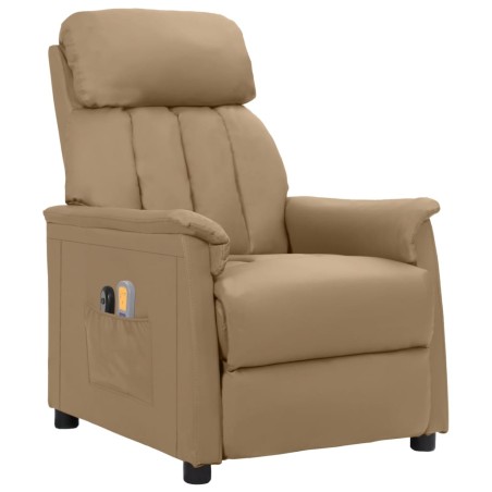 Poltrona Massaggio Elettrica Cappuccino Similpelle