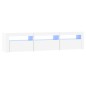Mobile Porta TV con Luci LED Bianco 180x35x40 cm Mobile Porta TV con Luci LED Bianco 180x35x40 cm