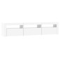 Mobile Porta TV con Luci LED Bianco 180x35x40 cm Mobile Porta TV con Luci LED Bianco 180x35x40 cm