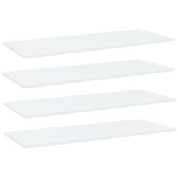 Ripiani per Libreria 4pz Bianchi 100x40x1,5cm Legno Multistrato