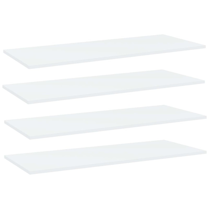 Ripiani per Libreria 4pz Bianchi 100x40x1,5cm Legno Multistrato Ripiani per Libreria 4pz Bianchi 100x40x1,5cm Legno Multistrato