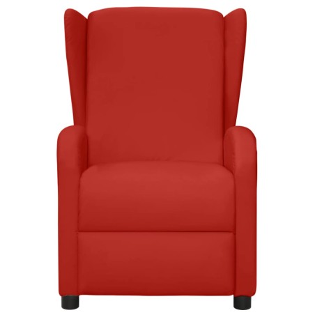 Poltrona Wing Back Massaggiante Rosso Vino in Similpelle