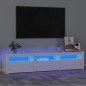 Mobile Porta TV con Luci LED Bianco Lucido 180x35x40 cm Mobile Porta TV con Luci LED Bianco Lucido 180x35x40 cm