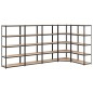 Scaffali 5 Ripiani 5pz Antracite in Acciaio e Legno Multistrato Scaffali 5 Ripiani 5pz Antracite in Acciaio e Legno Multistrato