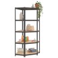 Scaffali 5 Ripiani 5pz Antracite in Acciaio e Legno Multistrato Scaffali 5 Ripiani 5pz Antracite in Acciaio e Legno Multistrato