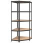 Scaffali 5 Ripiani 5pz Antracite in Acciaio e Legno Multistrato Scaffali 5 Ripiani 5pz Antracite in Acciaio e Legno Multistrato
