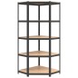 Scaffali 5 Ripiani 5pz Antracite in Acciaio e Legno Multistrato Scaffali 5 Ripiani 5pz Antracite in Acciaio e Legno Multistrato