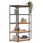 Scaffali 5 Ripiani 5pz Antracite in Acciaio e Legno Multistrato Scaffali 5 Ripiani 5pz Antracite in Acciaio e Legno Multistrato