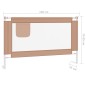 Sponda Letto di Sicurezza per Bambini Tortora 120x25 cm Tessuto Sponda Letto di Sicurezza per Bambini Tortora 120x25 cm Tessuto