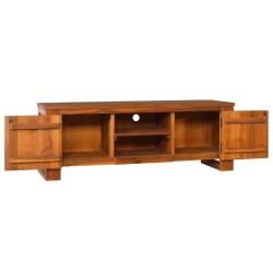 Mobile Porta TV 110x30x40 cm in Legno Massello di Teak