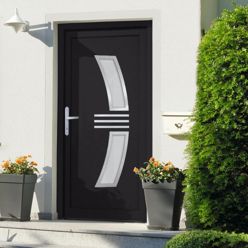 Porta Ingresso Antracite 108x200 cm in PVC Porta Ingresso Antracite 108x200 cm in PVC