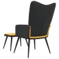 Poltrona Relax con Poggiapiedi Giallo Senape in Velluto e PVC Poltrona Relax con Poggiapiedi Giallo Senape in Velluto e PVC
