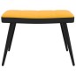 Poltrona Relax con Poggiapiedi Giallo Senape in Velluto e PVC Poltrona Relax con Poggiapiedi Giallo Senape in Velluto e PVC