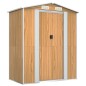 Capanno Giardino Marrone Chiaro 192x108x223 cm Acciaio Zincato Capanno Giardino Marrone Chiaro 192x108x223 cm Acciaio Zincato