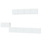 Set di Mobili Porta TV 5 pz Bianco Lucido in Legno Multistrato Set di Mobili Porta TV 5 pz Bianco Lucido in Legno Multistrato