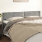 Testiera 2 pz Grigio Chiaro 90x5x78/88 cm in Velluto Testiera 2 pz Grigio Chiaro 90x5x78/88 cm in Velluto