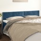 Testiere 2 pz Blu Scuro 100x5x78/88 cm in Velluto Testiere 2 pz Blu Scuro 100x5x78/88 cm in Velluto