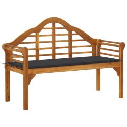 Panchina da Giardino con Cuscino 135 cm in Massello d'Acacia