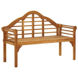 Panchina da Giardino con Cuscino 135 cm in Massello d'Acacia