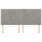 Testiere 4 pz Grigio Chiaro 100x5x78/88 cm in Velluto Testiere 4 pz Grigio Chiaro 100x5x78/88 cm in Velluto