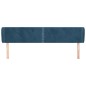 Testiera ad Orecchio Blu Scuro 183x23x78/88 cm in Velluto