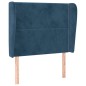 Testiera ad Orecchio Blu Scuro 93x23x118/128 cm in Velluto Testiera ad Orecchio Blu Scuro 93x23x118/128 cm in Velluto