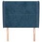 Testiera ad Orecchio Blu Scuro 93x23x118/128 cm in Velluto Testiera ad Orecchio Blu Scuro 93x23x118/128 cm in Velluto