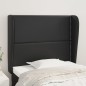 Testiera ad Orecchio Nera 93x23x118/128 cm in Similpelle Testiera ad Orecchio Nera 93x23x118/128 cm in Similpelle