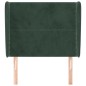 Testiera ad Orecchio Verde Scuro 103x23x118/128cm in Velluto Testiera ad Orecchio Verde Scuro 103x23x118/128cm in Velluto