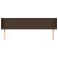 Testiera ad Orecchio Marrone 203x16x78/88 cm in Similpelle Testiera ad Orecchio Marrone 203x16x78/88 cm in Similpelle
