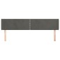 Testiera ad Orecchio Grigio Scuro 183x16x78/88 cm in Velluto Testiera ad Orecchio Grigio Scuro 183x16x78/88 cm in Velluto