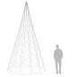 Albero di Natale Pennone Bianco Caldo 1400 LED 500 cm