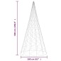 Albero di Natale Pennone Bianco Caldo 1400 LED 500 cm