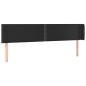Testiera ad Orecchio Nera 183x16x78/88 cm in Similpelle